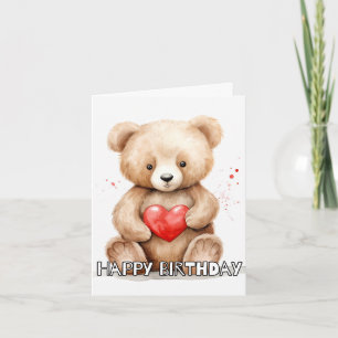 Adorable Stuffed Animal Happy Beautiful Card