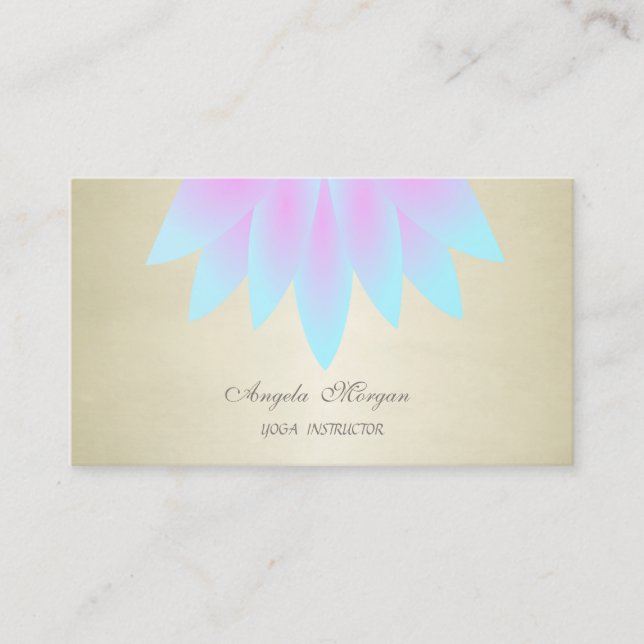 Adorable Stylish Elegant Chic Lotus Flower Business Card (Front)