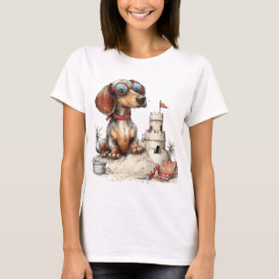 ADORABLE SUMMER THEMED DACHSHUND DOG T-Shirt