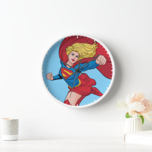 Adorable Supergirl Stance Clock
