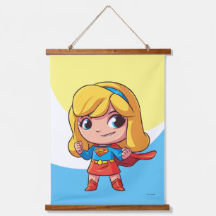 Adorable Supergirl Stance Hanging Tapestry
