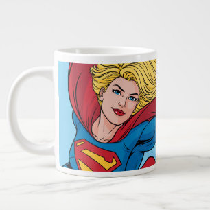 Adorable Supergirl Stance Large Coffee Mug