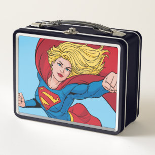 Adorable Supergirl Stance Metal Lunch Box