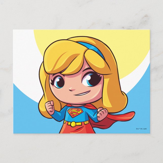 Adorable Supergirl Stance Postcard (Front)