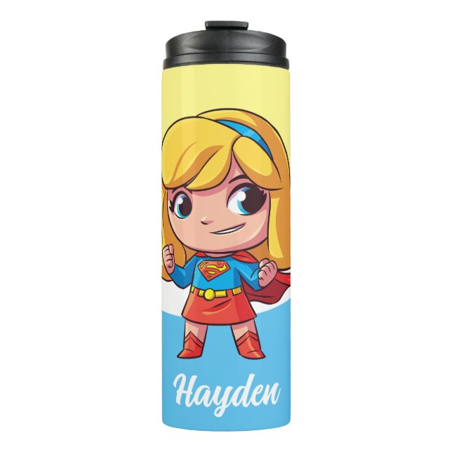 Adorable Supergirl Stance Thermal Tumbler (Front)