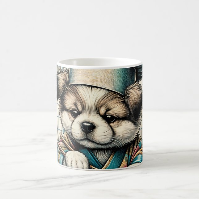 Adorable Sushi Chef Puppy Coffee Mug (Center)