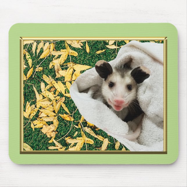 Adorable Sweet Baby Opossum Mouse Mat (Front)
