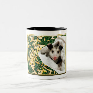 Adorable Sweet Baby Opossum Two-Tone Coffee Mug