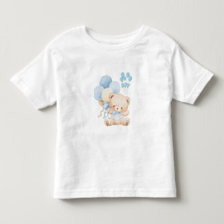 Adorable Sweet Bear with Balloons – Lovely Design Toddler T-Shirt