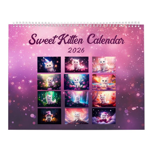 Adorable Sweet Kitten 2026 Calendar (Cover)