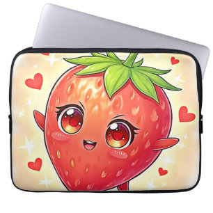 Adorable Sweet Strawberry Bliss Laptop Sleeve