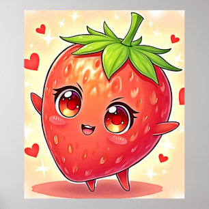 Adorable Sweet Strawberry Bliss Poster
