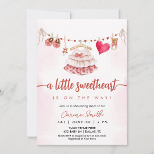 Adorable  Sweetheart Valentine's Baby Shower Invitation