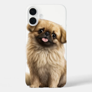 ADORABLE TAN PEKINGESE PUPPY DOG iPhone 16 PLUS CASE