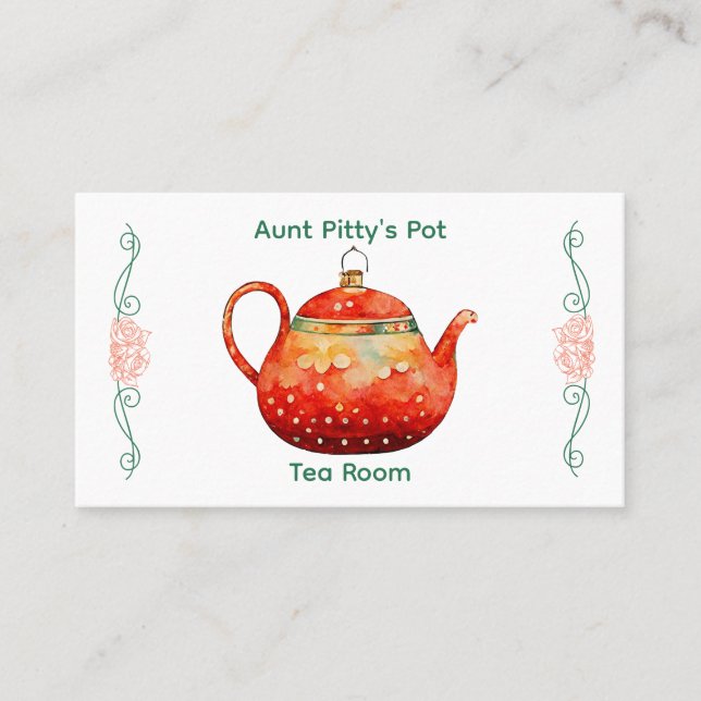 Adorable Teapot Business Card (Front)