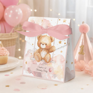 Adorable Teddy Bear 1st Birthday Favour Box