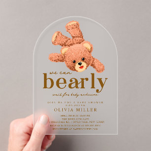 Adorable Teddy Bear Baby Shower Invitation