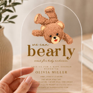 Adorable Teddy Bear Baby Shower Invitation