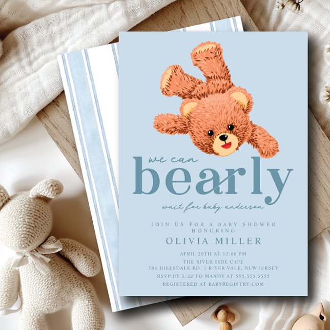 Adorable Teddy Bear Baby Shower Invitation (Creator Uploaded)