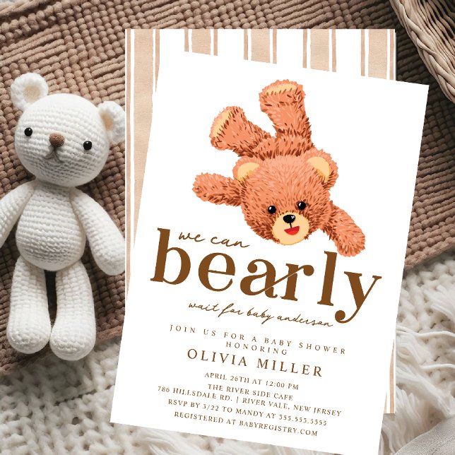 Adorable Teddy Bear Baby Shower Invitation (Creator Uploaded)