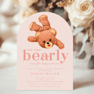 Adorable Teddy Bear Baby Shower Invitation