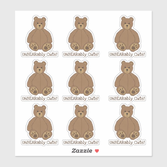 Adorable Teddy Bear Contour (Sheet)