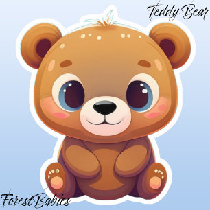 Adorable Teddy Bear Cub Animal Cartoon Graphic 🧸