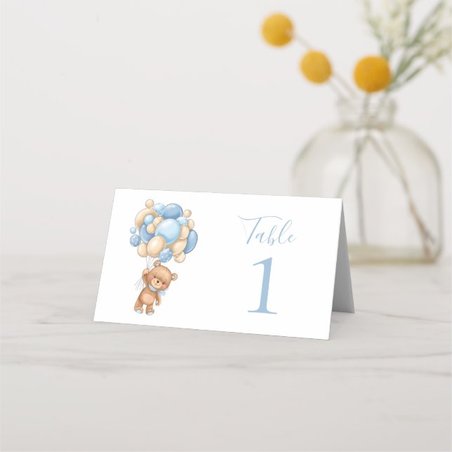 Adorable Teddy Bear Party Place Card (Back)