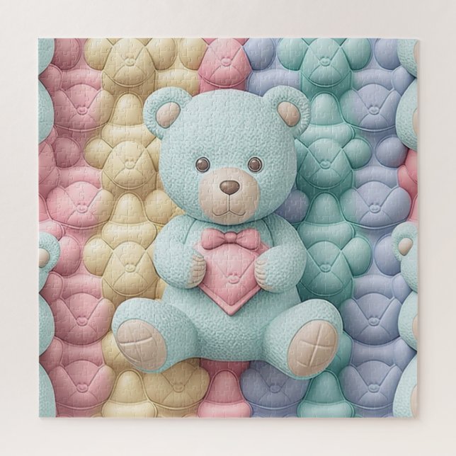 Adorable Teddy Bear Puzzle for Kids (Vertical)