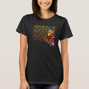 Adorable Thanksgiving Turkey Giving Peace Sign   T-Shirt