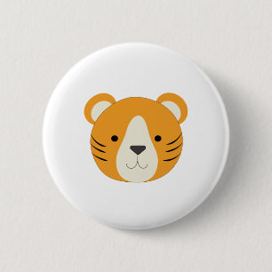 Adorable Tiger 6 Cm Round Badge