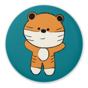 Adorable Tiger Ceramic Knob
