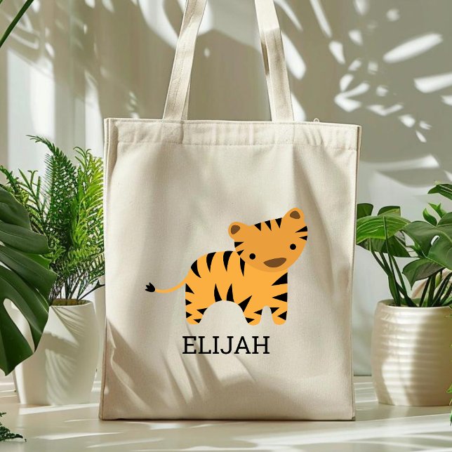 Adorable Tiger Kids' Personalised Tote Bag (Creator Uploaded)