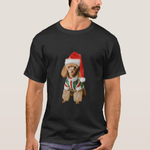 Adorable Toy Poodle Santa Dog Christmas for doglov T-Shirt