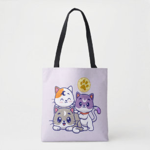 Adorable Trio – Three Cute Cats Tote Bag