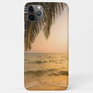 Adorable Tropical Beach,Palm Waves Sunset iPhone 11 Pro Max Case