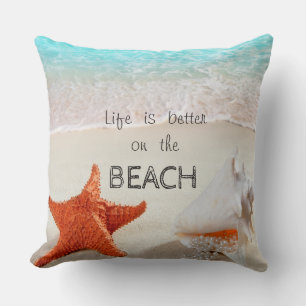 Adorable Tropical Beach,Seashells Cushion