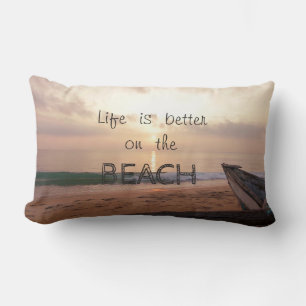 Adorable Tropical Beach,Sunset Lumbar Cushion