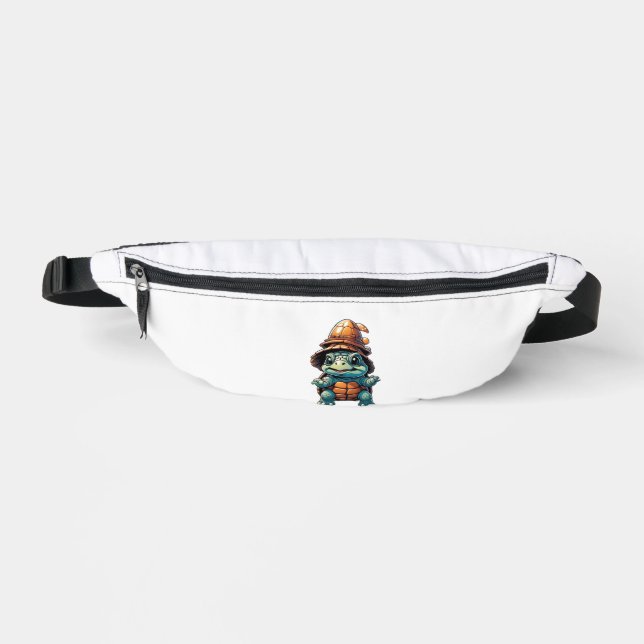 Adorable Turtle in Halloween Mood Essential T-Shir Bum Bags (Front)