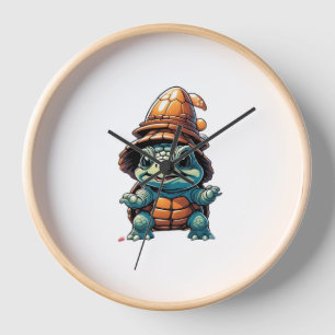 Adorable Turtle in Halloween Mood Essential T-Shir Clock