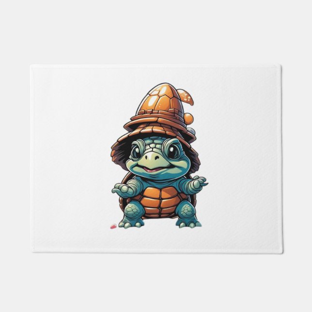 Adorable Turtle in Halloween Mood Essential T-Shir Doormat (Front)