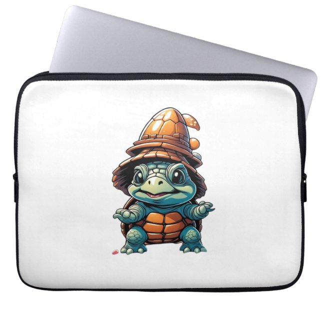 Adorable Turtle in Halloween Mood Essential T-Shir Laptop Sleeve (Front)