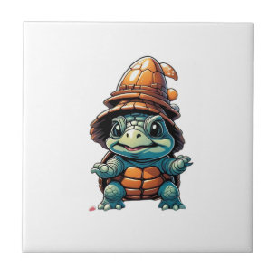 Adorable Turtle in Halloween Mood Essential T-Shir Tile