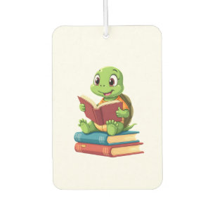 Adorable Turtle Reading Books (2) Car Air Freshener