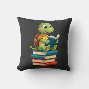 Adorable Turtle Reading Books (4) Cushion