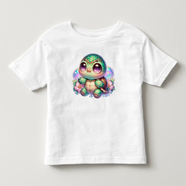 Adorable Turtle Toddler T-Shirt (Front)