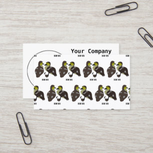 Adorable Twin Baby Duckling Huddling Cartoon Business Card