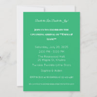 Adorable Twin Baby Shower Invitation