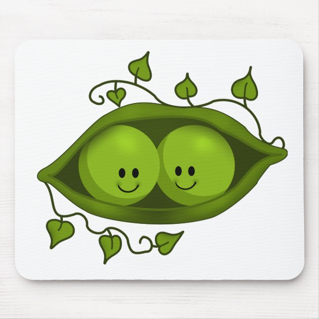Adorable Two Peas In A Pod Mouse Mat (Front)