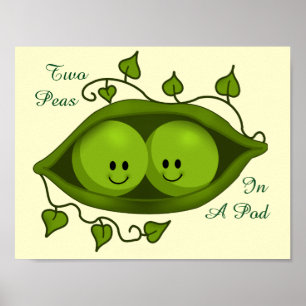 Adorable Two Peas In A Pod Poster